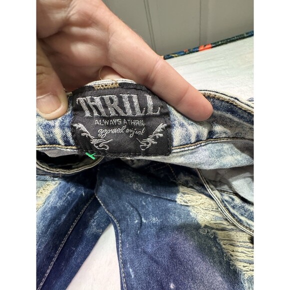 Thrill Apparel Distressed Jeans Size 20 Women Stretch EMBROIDERED - Picture 9 of 13